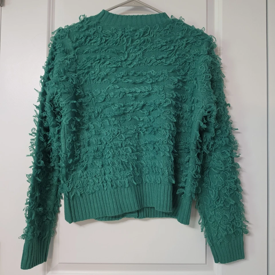 33 Degrees Women's Green Knit Christmas Tree Ornaments Cardigan Sweater Size XXS - Image 3 of 4