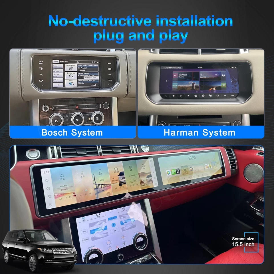 Автомобильное радио 15,9 дюйма для Land Rover Range Rover Vogue L405/Sport L494 GPS стерео 128G - Изображение 2 из 4