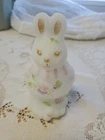 Fenton Art Glass Handpainted Bunny Rabbit Satin Glass Trinket Box 4930 ZY