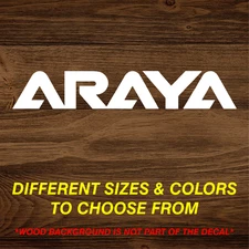 Araya Rims Logo Vinyl Decal Sticker Many Sizes Colors Free Shipping Bicycles