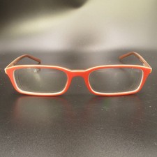 Luxottica LU 9034 Red  Brown Rectangular Eyeglass Frames 52-17-140 Full Rim