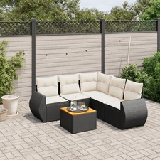 Garden Sofa Set Black