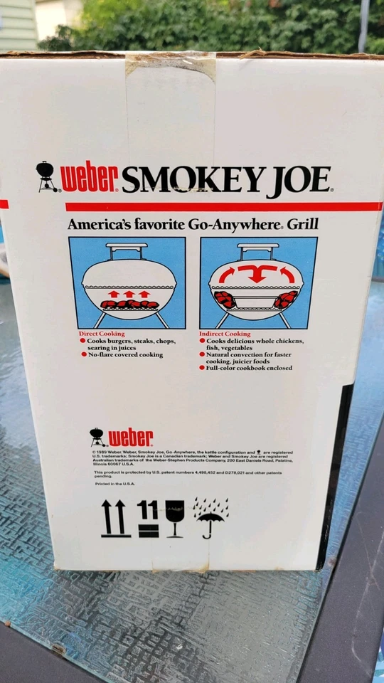 Vintage New In Box - 1985 WEBER SMOKEY JOE The Go-Anywhere BBQ GRILL #10001  - Image 4 of 4