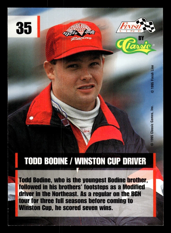 Todd Bodine 1995 Finish Line #35 Silver Butch Mock Motorsports - Image 2 of 2