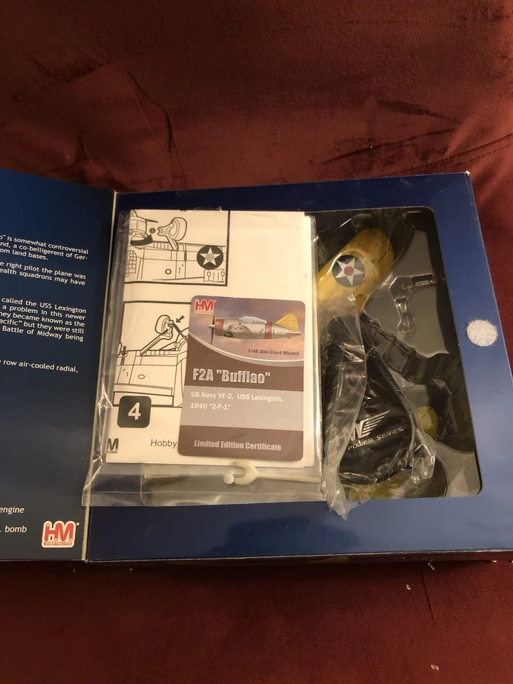 Hobby Master HA7006 1/48 F2A Buffalo USN VF-2 Flying Chiefs USS Lexington, 1940 Foto 3 de 3