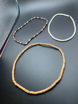 3ct Mikia Heishi Beaded Collar Necklaces