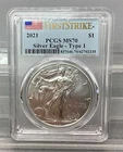 2021 T-1 American Silver Eagle - PCGS - MS 70