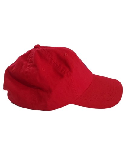 Polo Ralph Lauren Small Pony Adjustable Strap Red Hat Unisex One Size New - Picture 4 of 6