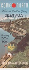c1960 White Pass & Yukon Route Skagway City/Town Map Brochure