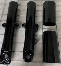 Harley Touring SINGLE DISC Fork legs BLACK Lower 2014 -23 OEM sliders EXCHANGE