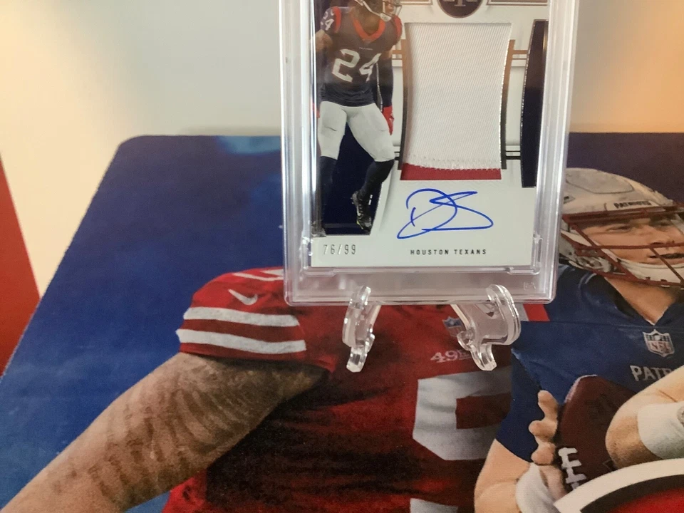 2022 National Treasures Derek Stingley Jr RC Color Patch Auto PSA 7 True RPA /99 - Image 2 of 3