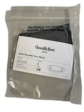 Goodfellow Co. Adult Reusable Face Masks 2-Pack Size S/M--Black/Gray