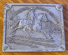 Vintage 1976 Bergamot Brass Works Levi Strauss Horseman Belt Buckle Collectible