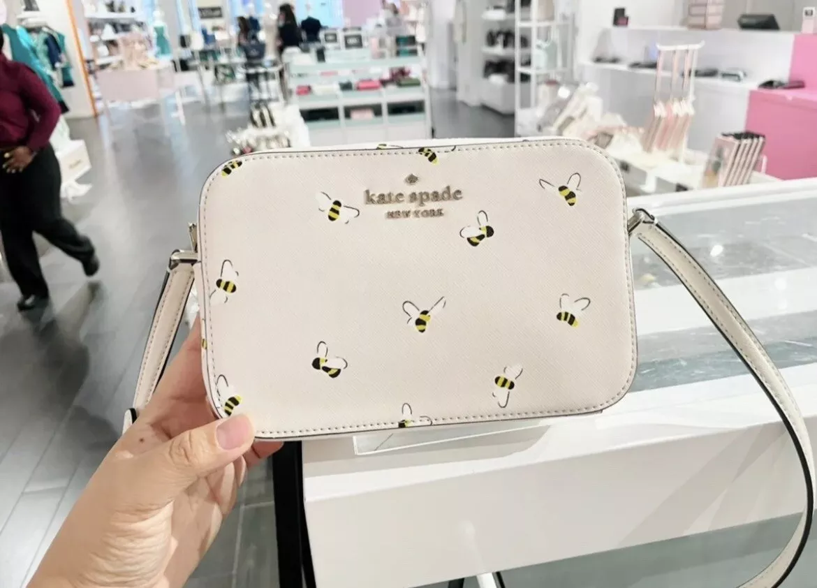 Kate Spade Bee Printed Mini Camera Crossbody Bag