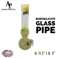INHALE®️11.5”  BOROSILICATE COLOR GLASS HOOKAH WATER PIPE MADE IN THE USA
