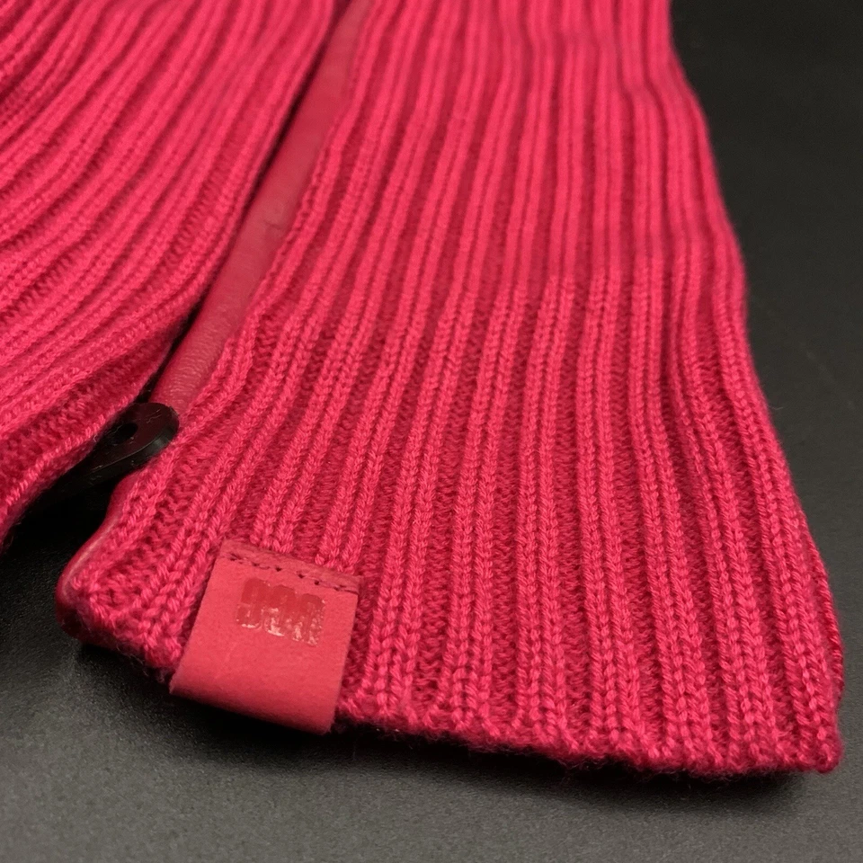 GUANTE LARGO DE CUERO UGG PARA MUJER M TECNOLOGÍA CONDUCTIVA TEJIDO MEZCLA DE LANA ~ CERISE Foto 3 de 4