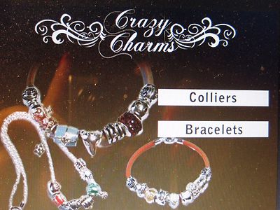 Perles Signées Crazy Charms En Argent Massif 925 - Pour Bracelets Personnalisés, Occasion