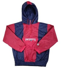 NFL Team Patriots Youth Large Kids Boys Windbreaker Hooded Rain Jacket Football