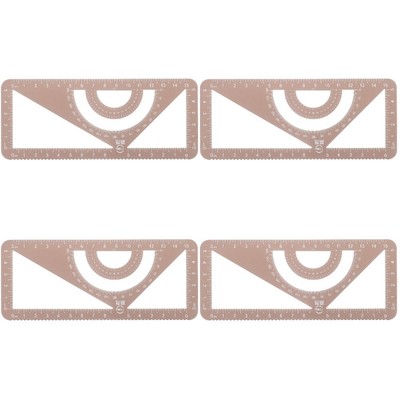  Set of 4 Metrisches Lineal Messlineal Mathematisches Werkzeug