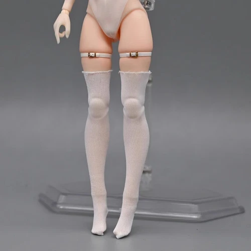 Modellino calze di seta ghiaccio donna al ginocchio scala 1/12 per corpo action figure 6" - Foto 8 di 8