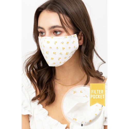 Máscara facial de moda de algodón reutilizable de calidad para adultos filtro bolsillo nariz alambre bonito - Imagen 12 de 169