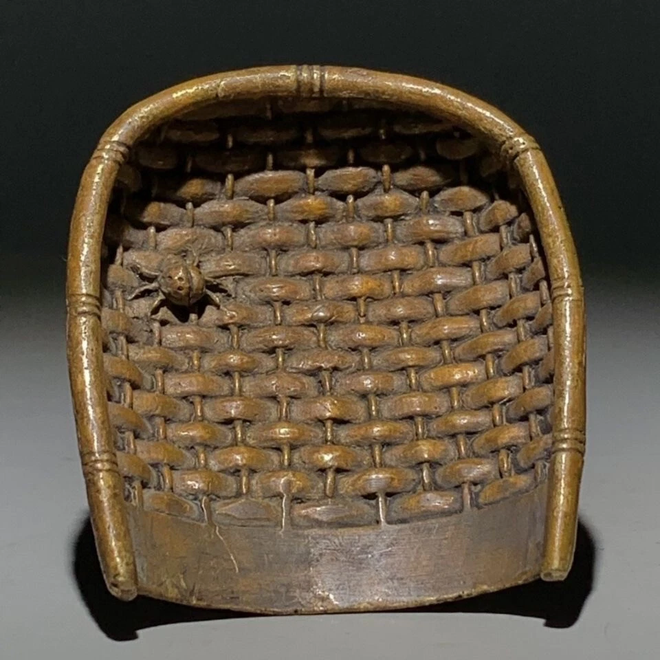 Arte Colección China Cobre Buena Cosecha Recogedor Figura Estatua Regalo Foto 2 de 4