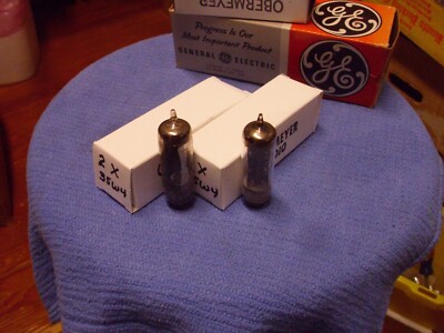 2-Vintage 35W4 Half-wave Rectifier Vacuum Tube, Hickok Tested, Strong ...