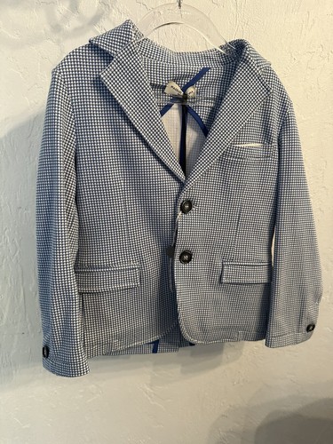 NWT Paolo Picora Milano Blazer Jacket Boys Size 6 Azule Blue Kids - Picture 7 of 8