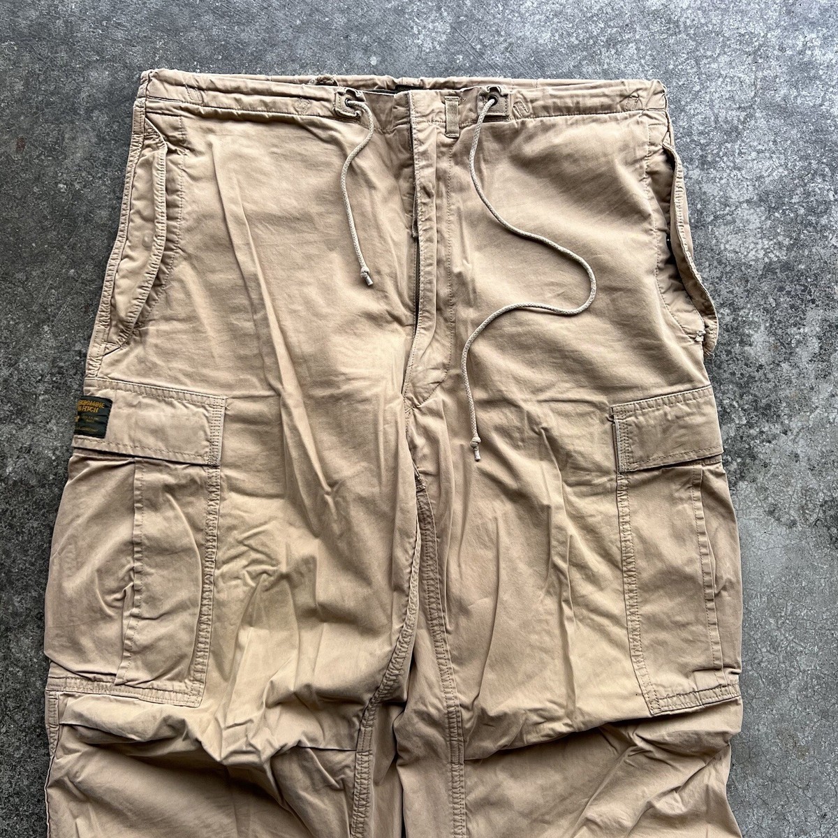 Vintage Abercrombie Fitch Pants Mens Medium Tan Cargo Paratrooper