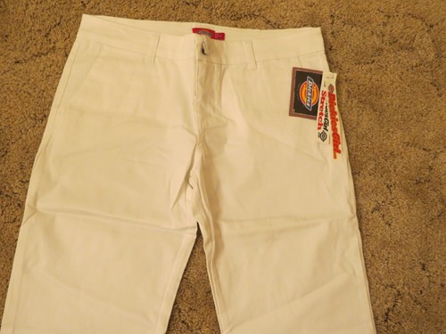 Dickies Jr Girl's pants size 11 Waist 34.5" x Inseam 24" White - Picture 2 of 9