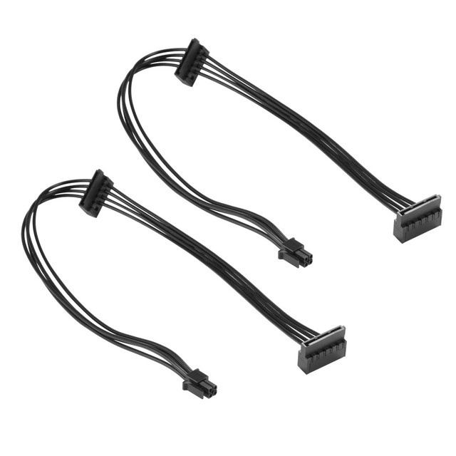 2x 5mm 4pin to 2 SATA Power Cable Lead for Lenovo Desktop Computer SSD