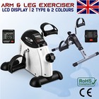 Mini Exercise Bike Portable Pedal Exerciser Resistance Cycle Indoor Gym Fitness