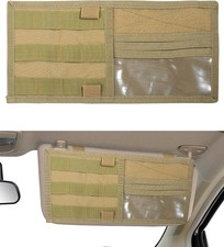 Car Sun Visor Organizer Holder Tactical Storage Holder Bag With Elastic Straps