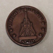 Strike Fighter Sq 213 VF-213 Blacklions Dropped 1st Bombs of OEF Challenge Coin