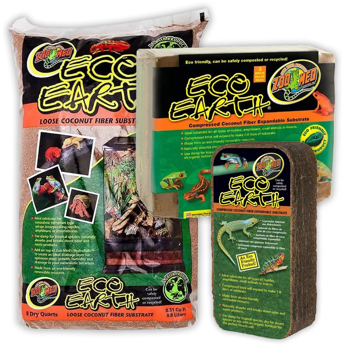 Zoo med eco earth compressed coconut fiber substrate top