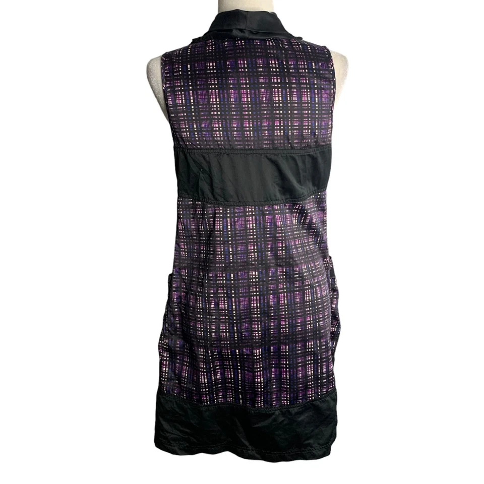 Vestido Richard Chai for Target Shift M Negro A Cuadros Capucha Cuello Bolsillos Sin Mangas Foto 4 de 4