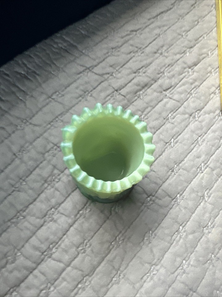 Unique Jadite Jadite Native American Indian Head Toothpick Holder