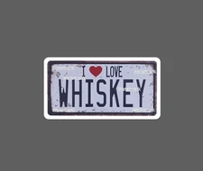 I Love Whiskey Sticker Bourbon Waterproof