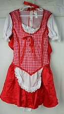 Child's RED RIDING HOOD 2-pc Costume Halloween Dress Up Girls Size 8-10 Inc Cape