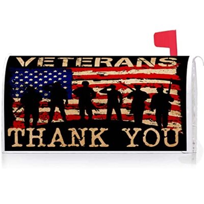  Veterans Thank You Patriotic American Independence Day Mailbox Cover With 
