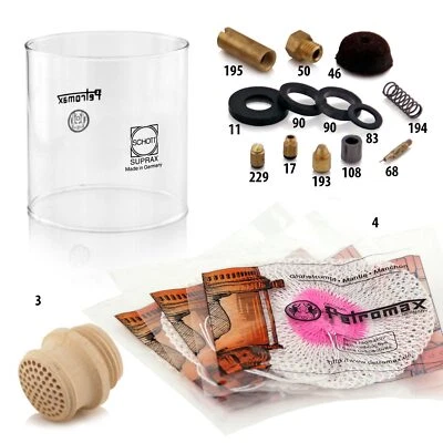 Petromax Reparatur Set HK 500 Schott Glas Ersatzglas Glaszylinder klar Landshop