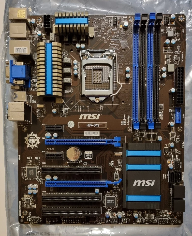 MSI H87-G43 Motherboard Socket Intel 1150 4th Gen. DDR3 CrossFire XMP - Immagine 2 di 4