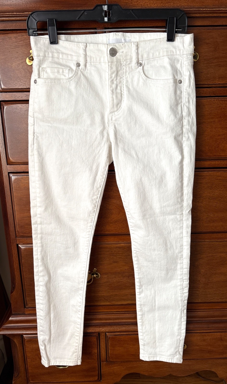 Ann Taylor LOFT Women's White Skinny Jeans Size 26/2 Petite