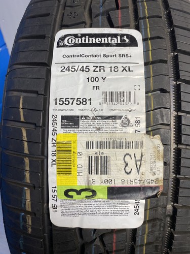 Continental Control Contact Sport SRS+ 245/45ZR18 100Y XL All Season ...