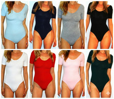 NEW American Apparel Cotton Spandex Jersey Short Sleeve Leotard
