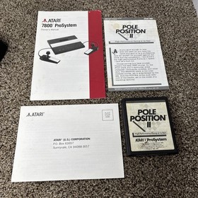 Atari 7800 Video Game Console With Controllers Game TESTED Bundle Lot In Box