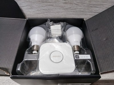 Philips Hue LED Bulb A19 Starter Kit 840 Lumens Bridge Alexa Home