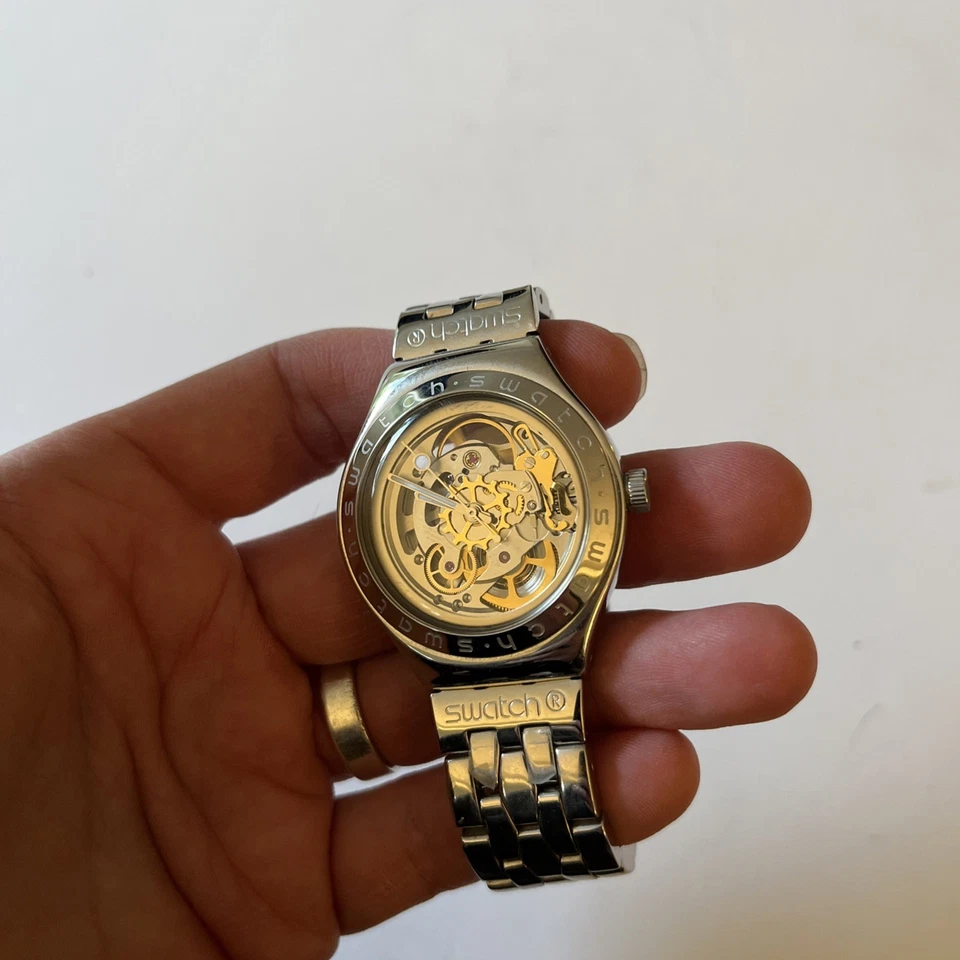 Swatch Irony Skeleton Automatic Men's Watch BODY & SOUL Swiss Made, YAS100G - Image 2 of 4