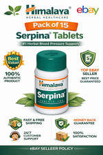 Himalaya Serpina Tablets 100 Tabs x15 Herbal Cardiovascular Wellness free ship