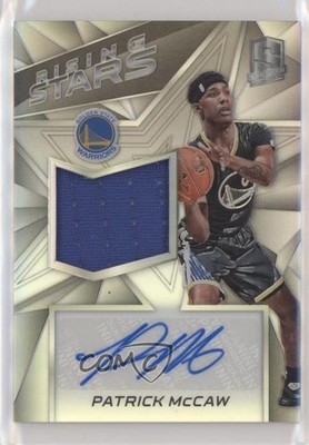 2016 Spectra Rising Star Memorabilia 19/199 Patrick McCaw #7 Rookie Auto RC ib1